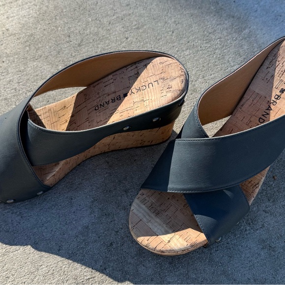 Lucky Brand Shoes - Lucky Brand Women's Black Leather Mules